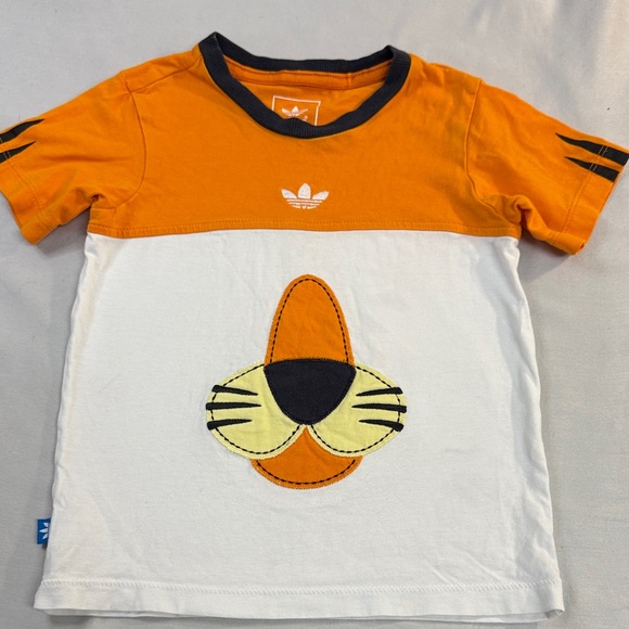 Adidas X Tony the Tiger - Limited Ed Orange and White Tiger Graphic Tee - Picture 1 of 6